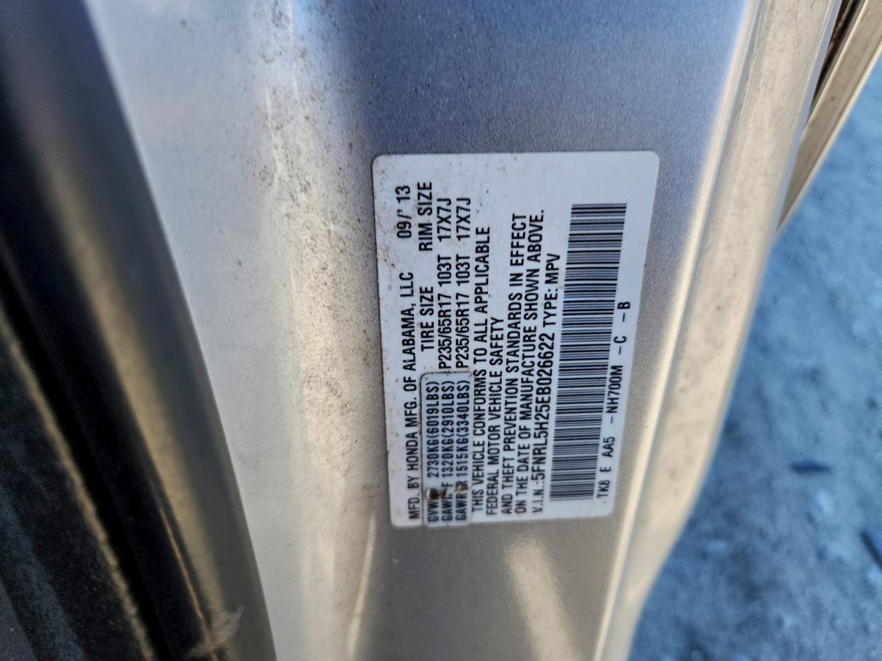 2014 HONDA ODYSSEY LX photo 14