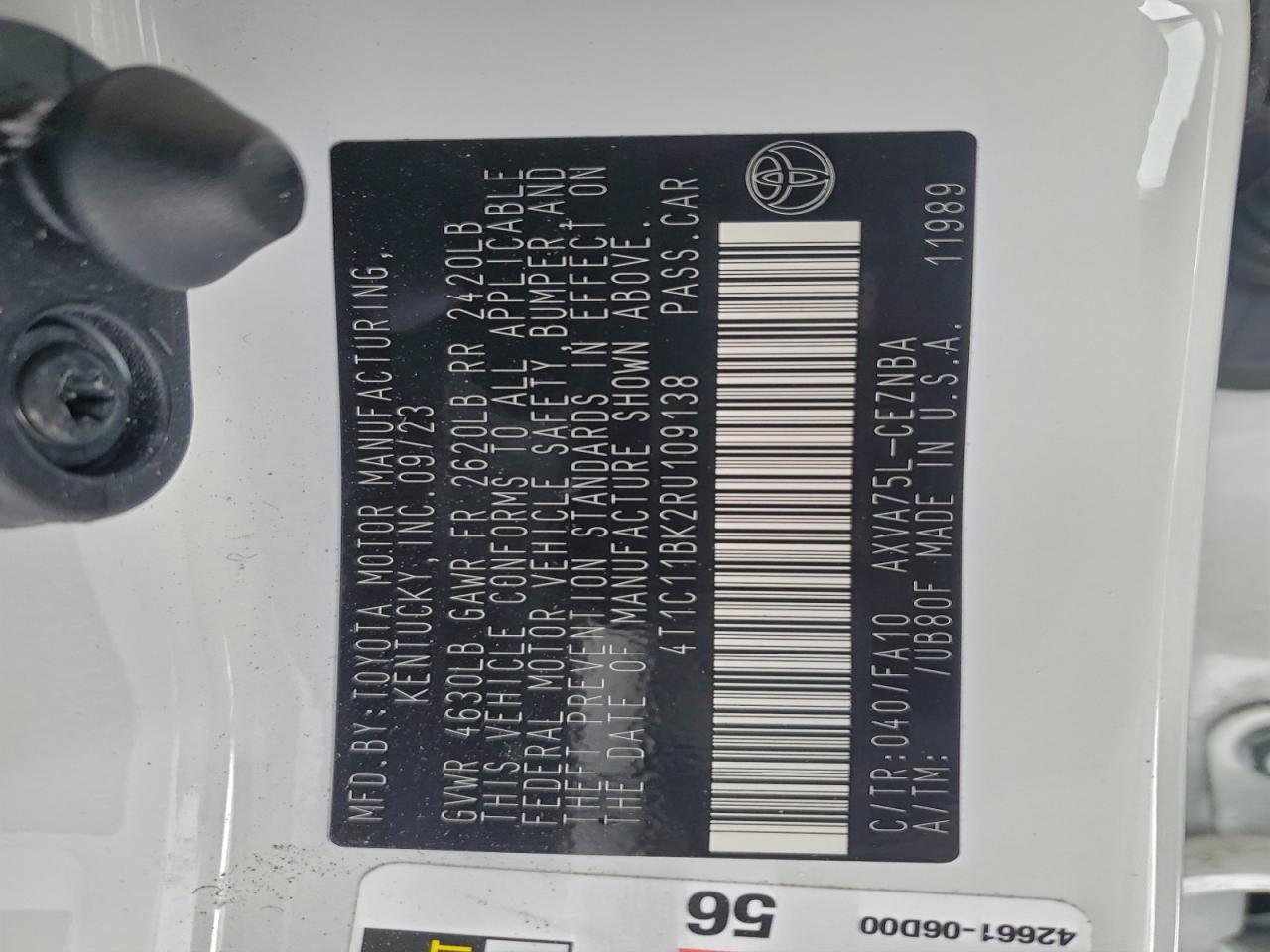 2024 TOYOTA CAMRY LE photo 12
