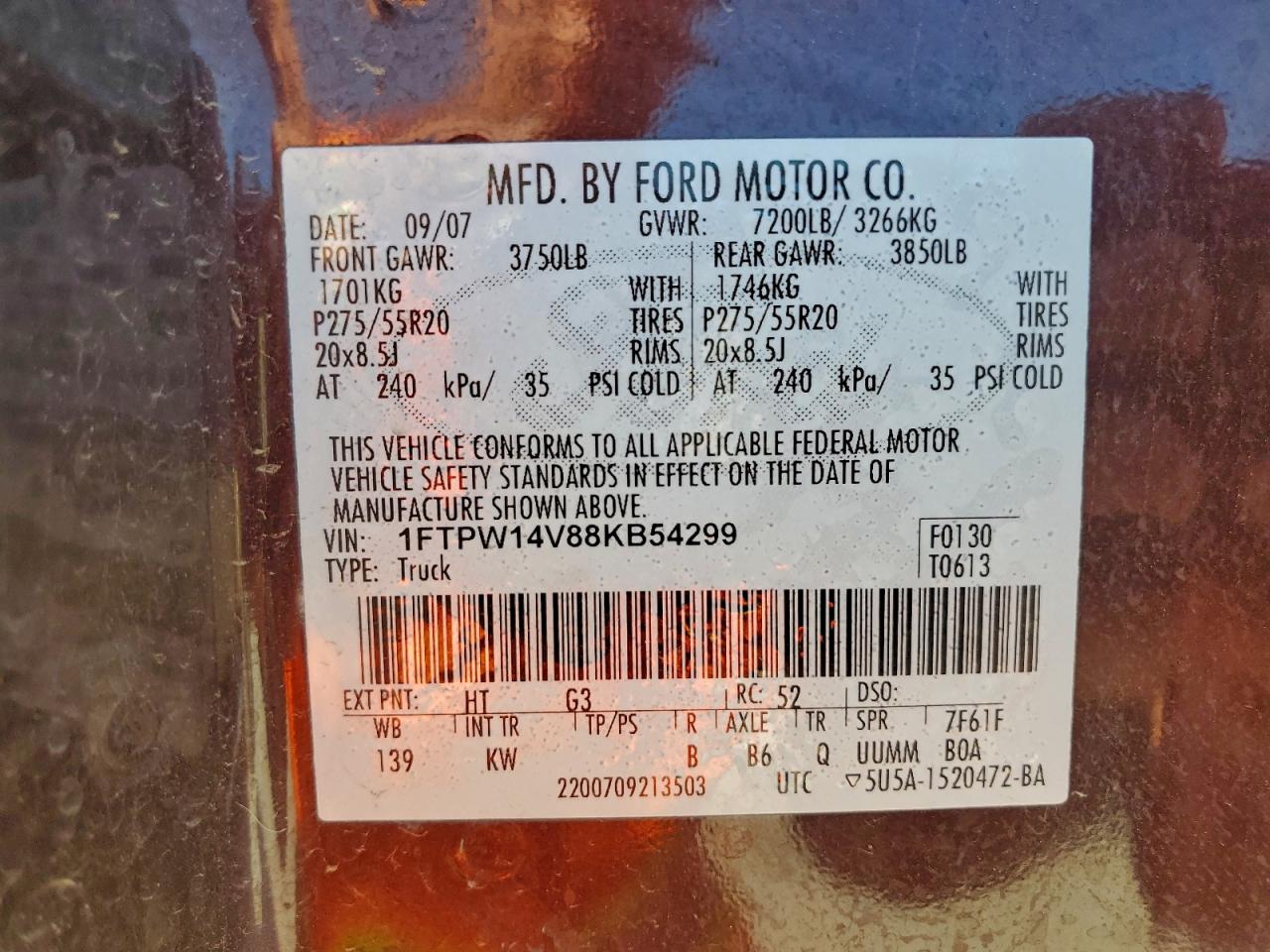 2008 FORD F150 SUPERCREW photo 13