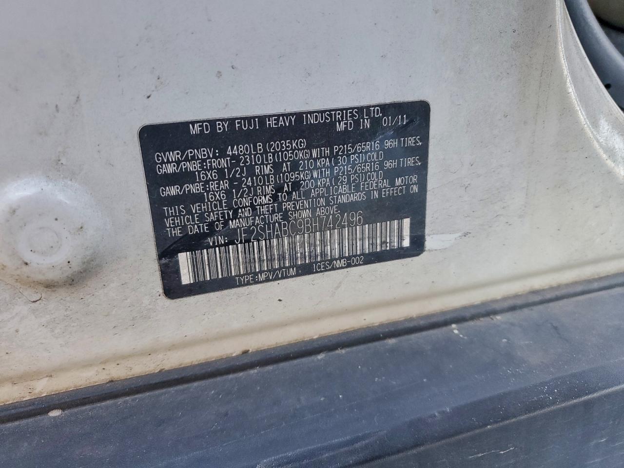 2011 SUBARU FORESTER 2.5X photo 23