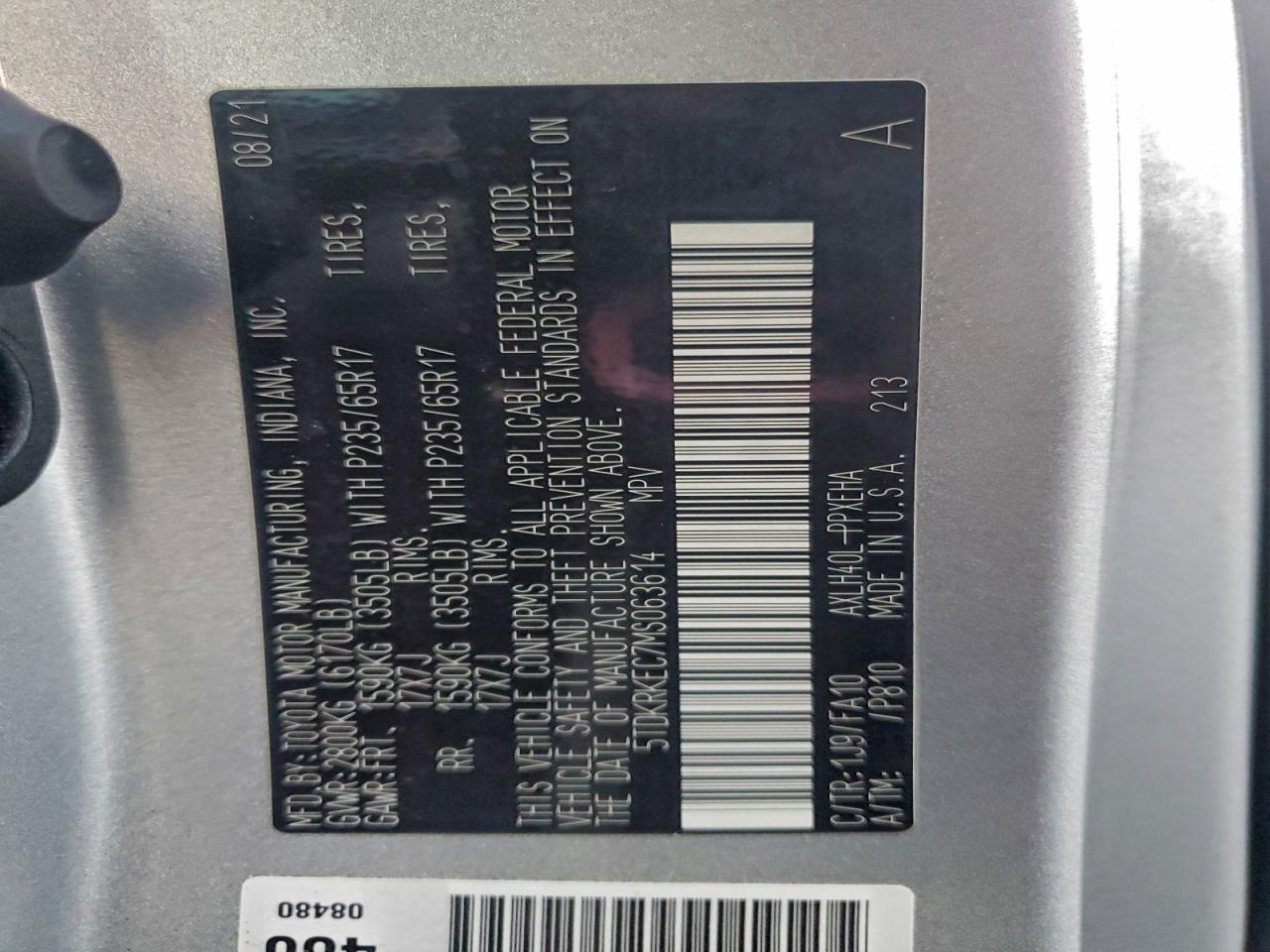 2021 TOYOTA SIENNA LE photo 13