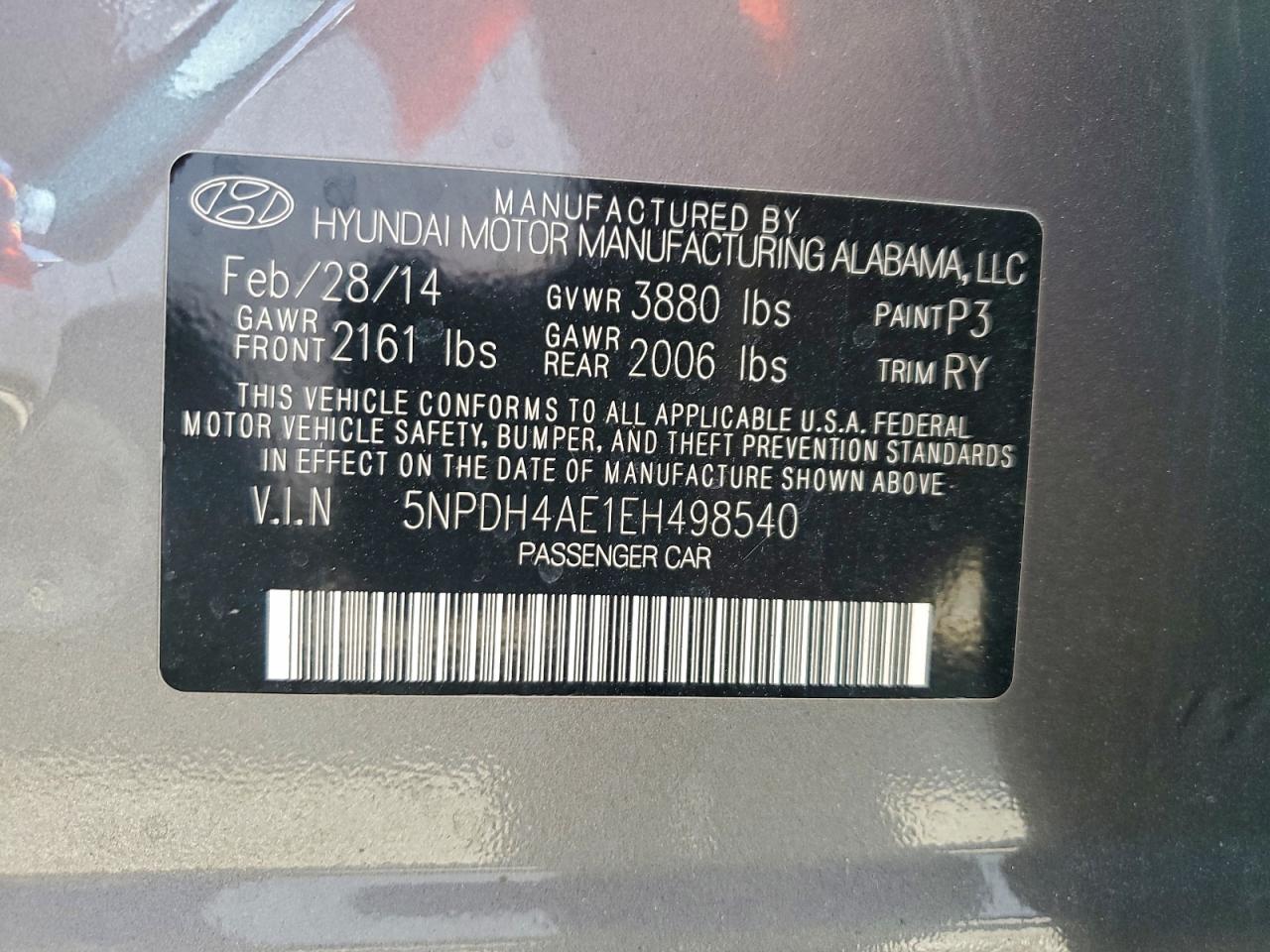 2014 HYUNDAI ELANTRA SE photo 13