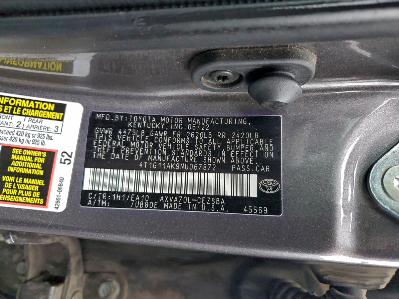 2022 TOYOTA CAMRY SE photo 13