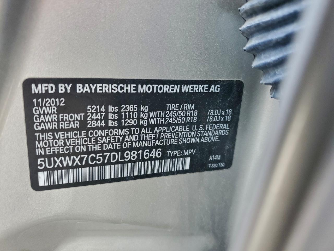 2013 BMW X3 XDRIVE35I photo 13