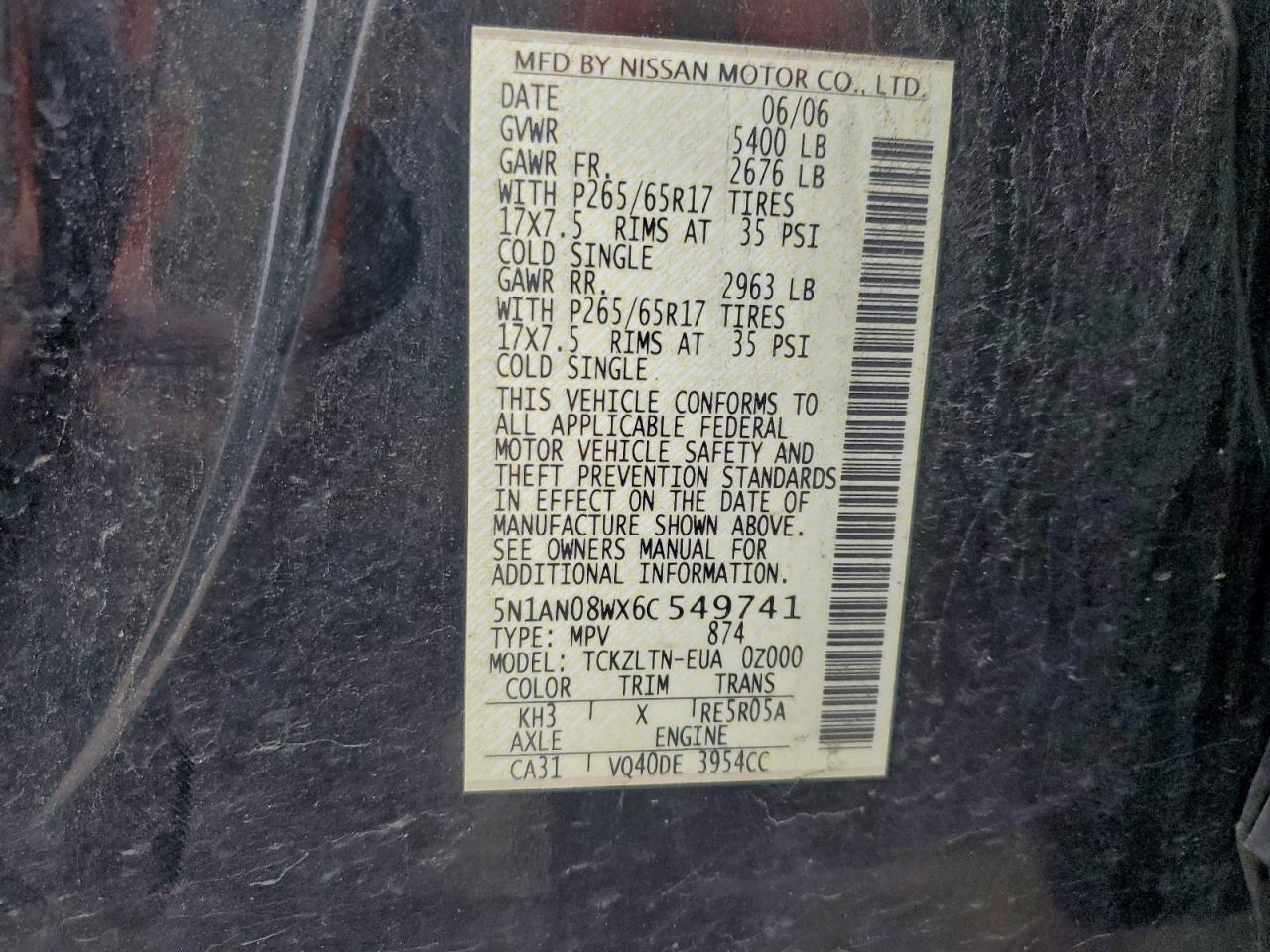 2006 NISSAN XTERRA OFF ROAD photo 13