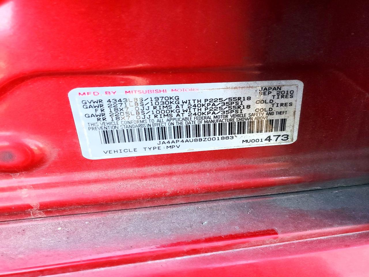 2011 MITSUBISHI OUTLANDER SPORT SE photo 12