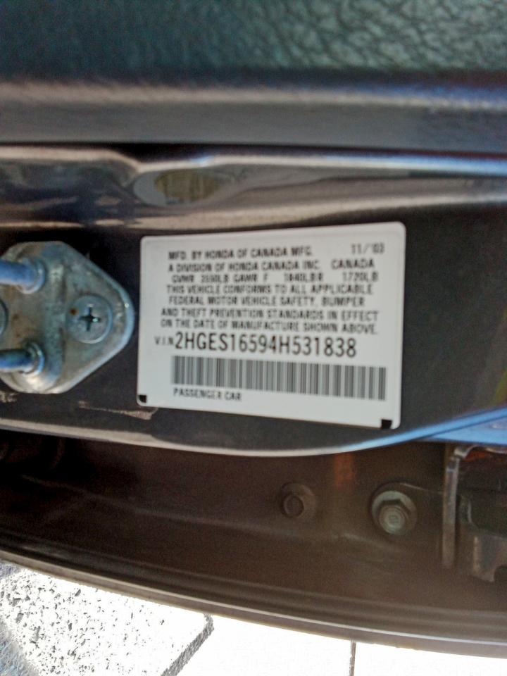2004 HONDA CIVIC LX photo 13