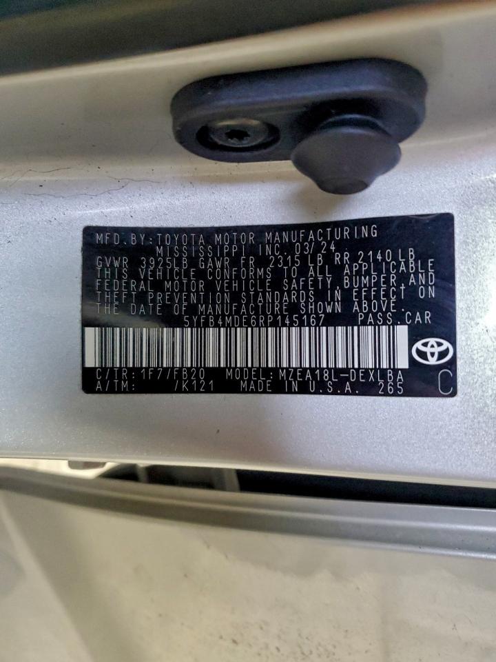 2024 TOYOTA COROLLA LE photo 12
