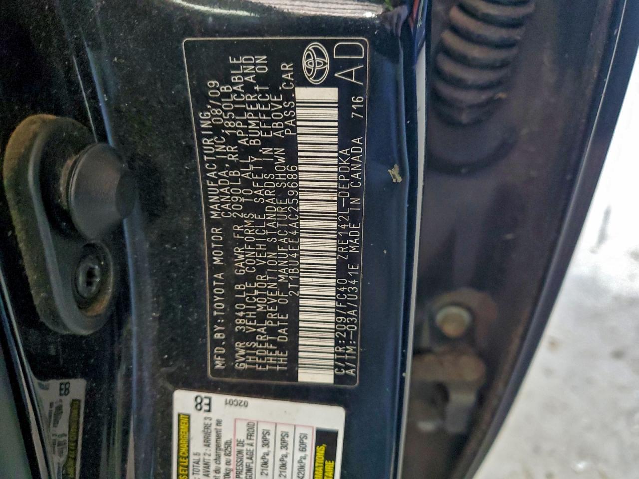 2010 TOYOTA COROLLA BASE photo 12