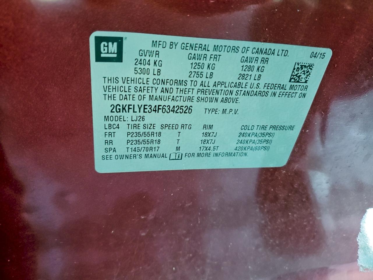 2015 GMC TERRAIN SLT photo 37