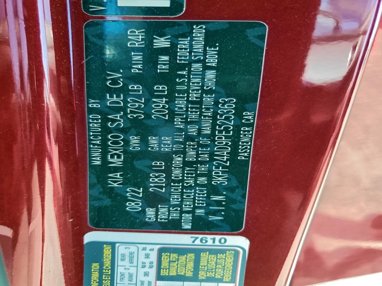 2023 KIA FORTE LX photo 13