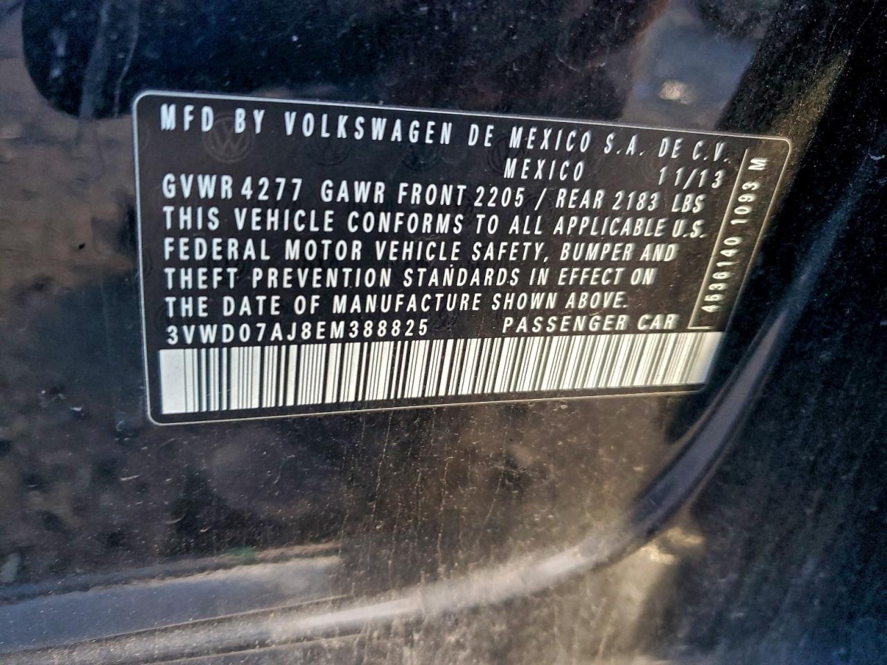 2014 VOLKSWAGEN JETTA SE photo 12
