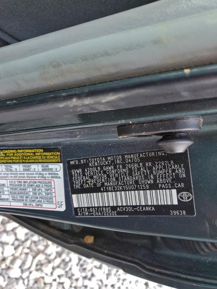 2005 TOYOTA CAMRY LE photo 12