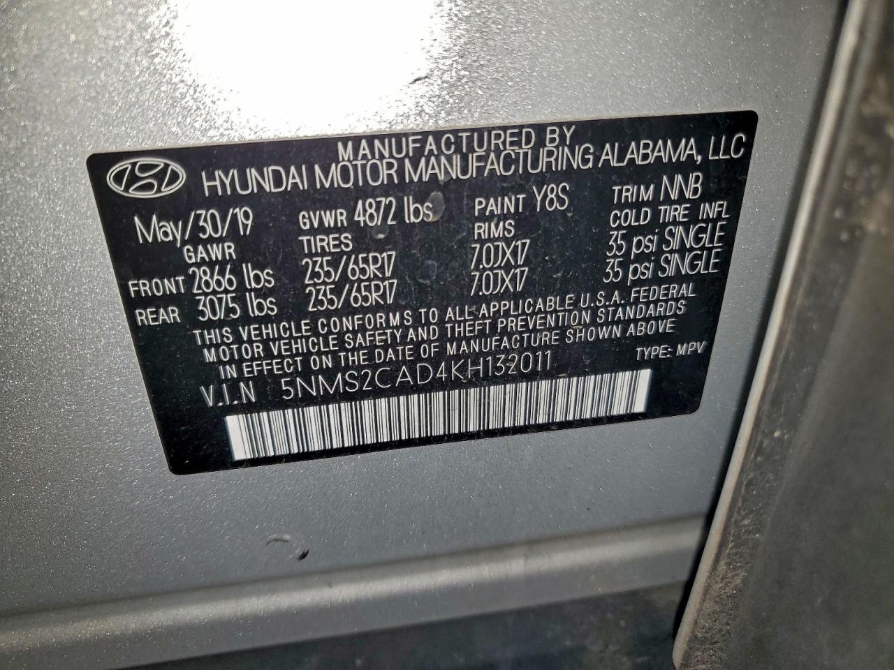2019 HYUNDAI SANTA FE SE photo 13