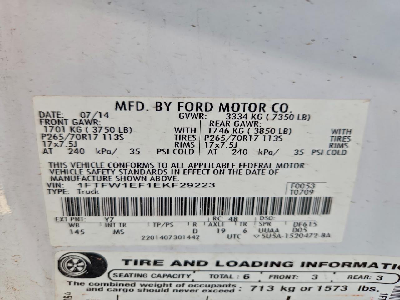 2014 FORD F150 SUPERCREW photo 12