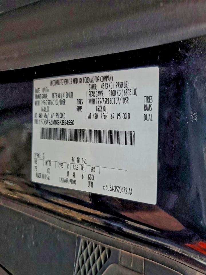 2016 FORD TRANSIT BOX TRUCK photo 10
