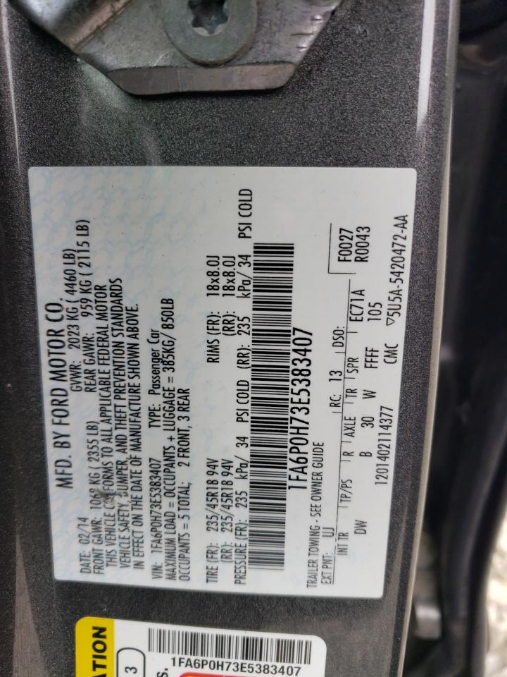 2014 FORD FUSION SE photo 12