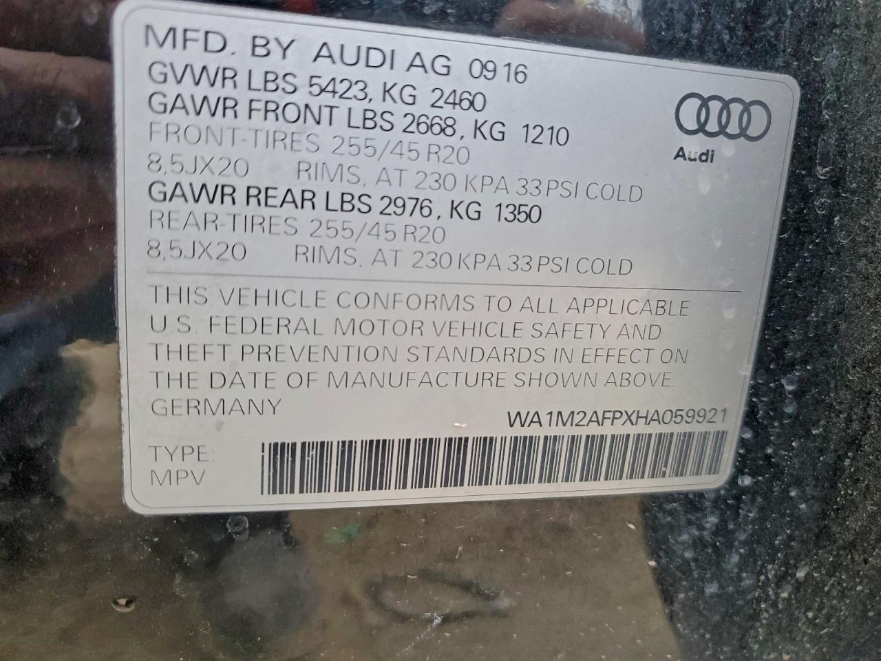2017 AUDI Q5 PREMIUM PLUS photo 13