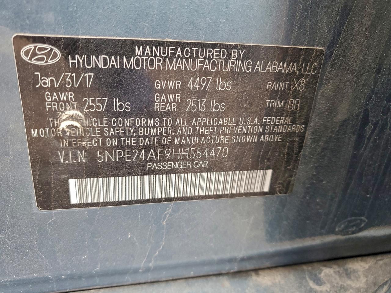 2017 HYUNDAI SONATA SE photo 12