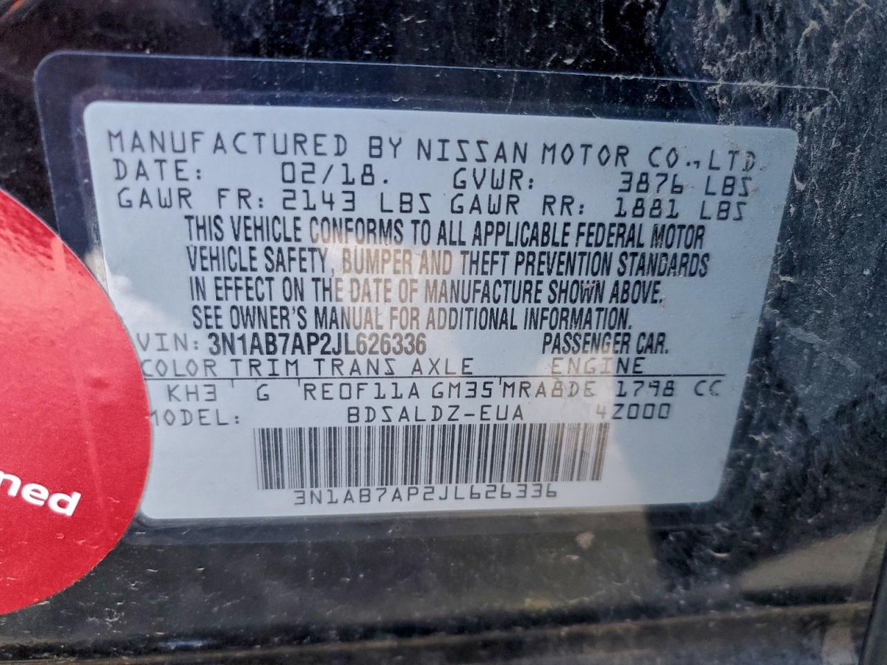 2018 NISSAN SENTRA S photo 23