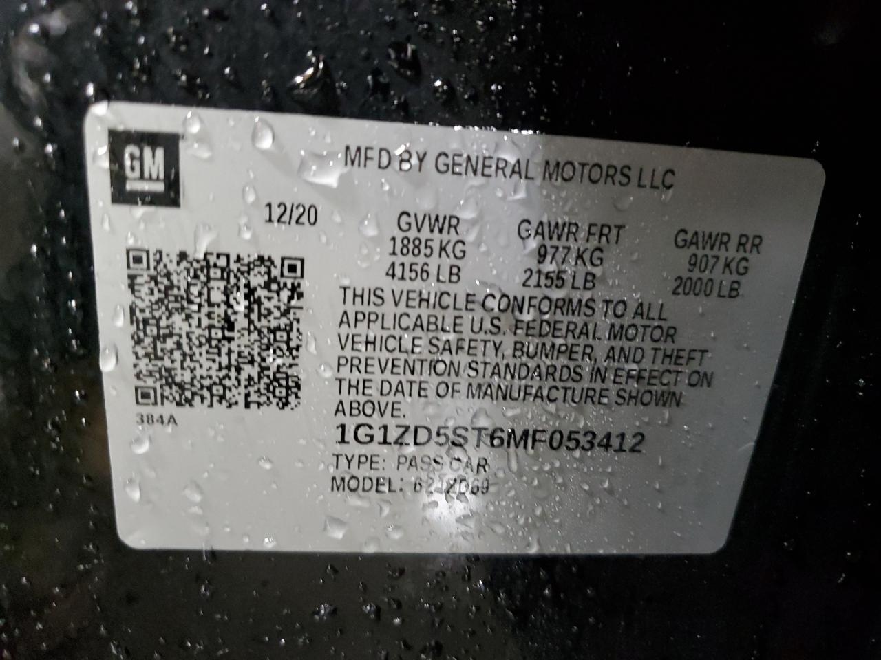 2021 CHEVROLET MALIBU LT photo 13