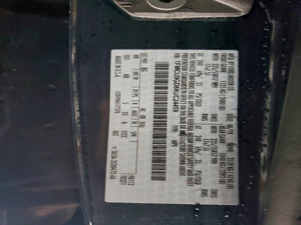 2019 FORD ESCAPE SE photo 13
