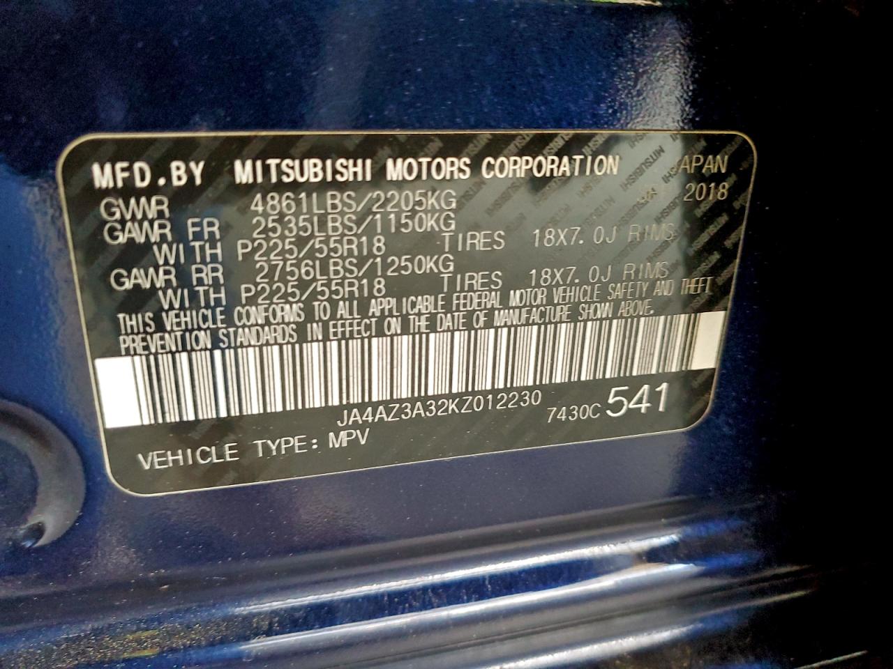 2019 MITSUBISHI OUTLANDER SE photo 13