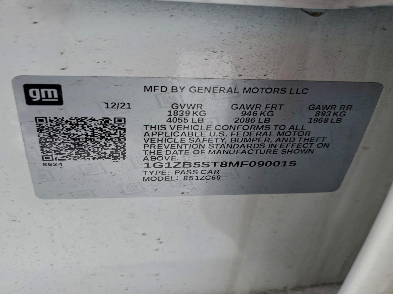 2021 CHEVROLET MALIBU LS photo 23