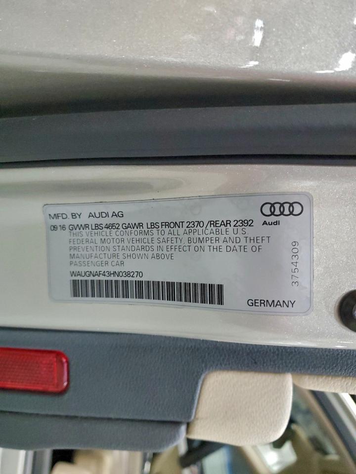 2017 AUDI A4 PREMIUM photo 12