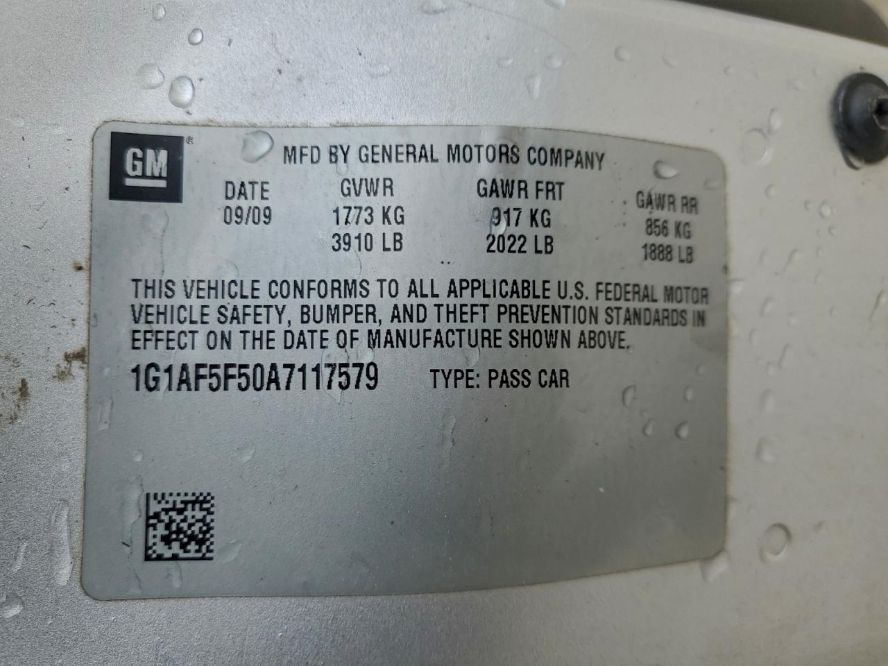 2010 CHEVROLET COBALT 2LT photo 12