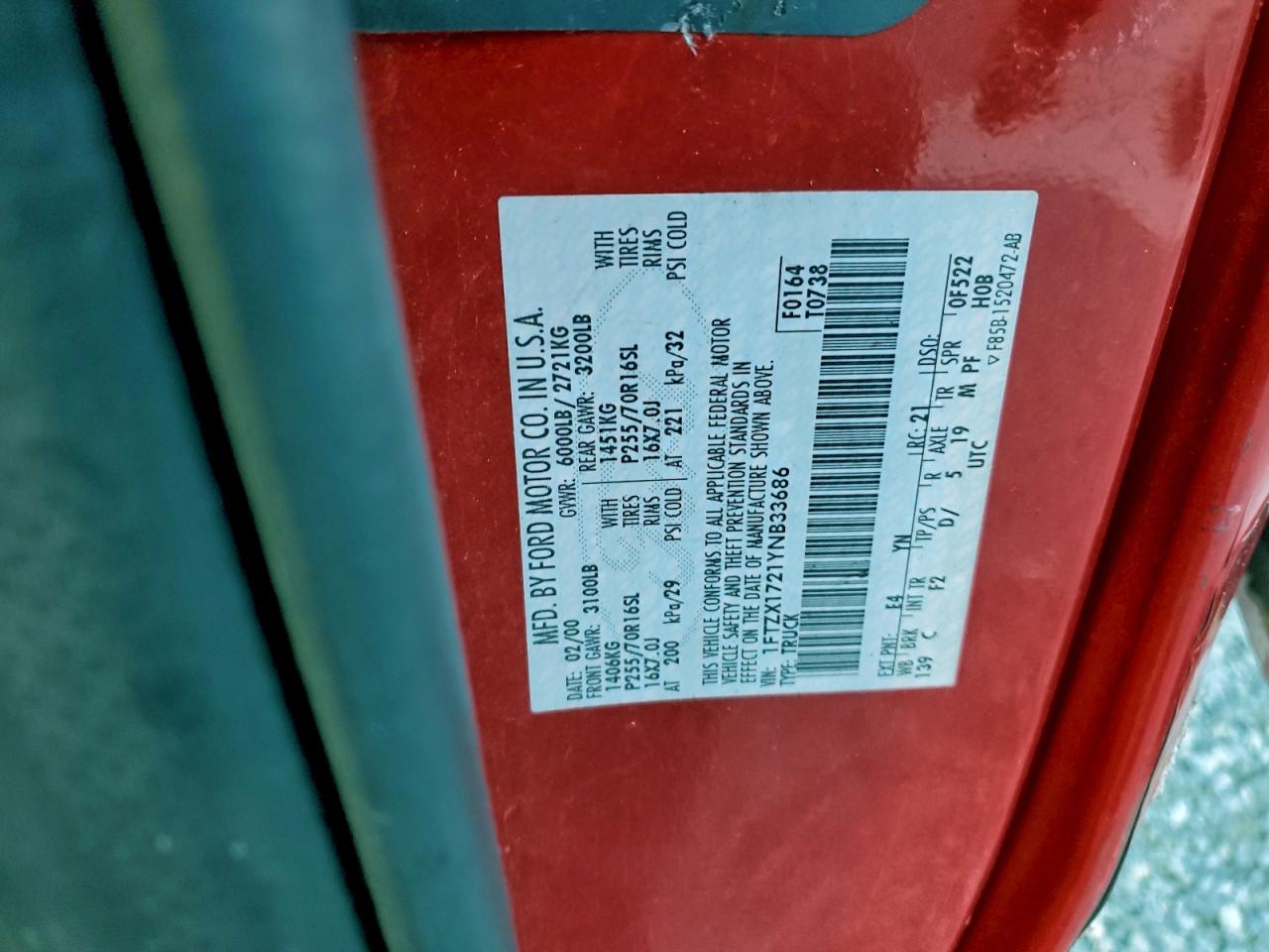 2000 FORD F150 photo 12