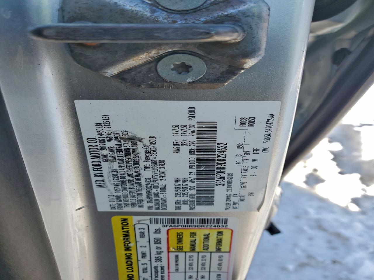 2013 FORD FUSION SE photo 12