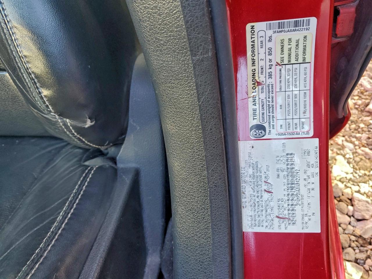 2010 FORD FUSION SEL photo 12