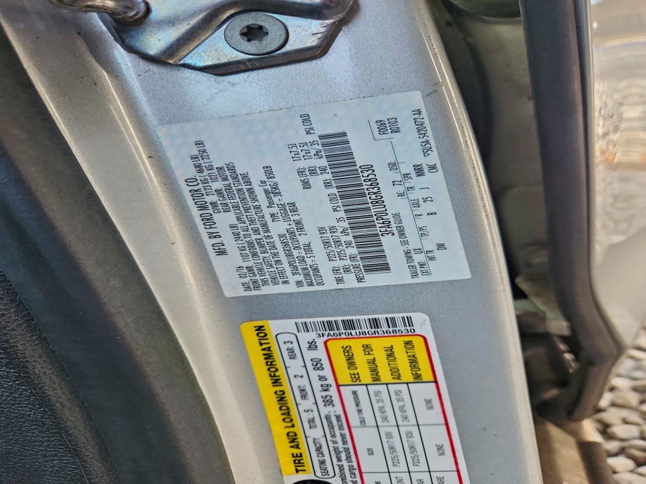 2016 FORD FUSION SE HYBRID photo 12