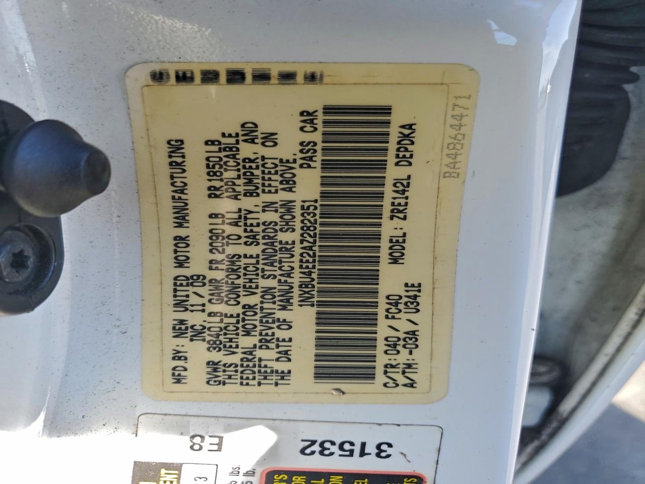 2010 TOYOTA COROLLA BASE photo 12