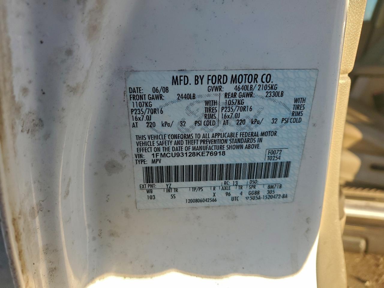 2008 FORD ESCAPE XLT photo 13