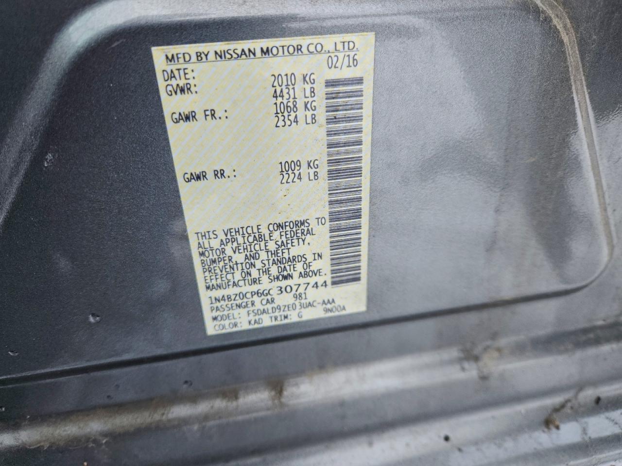 2016 NISSAN LEAF SV photo 23