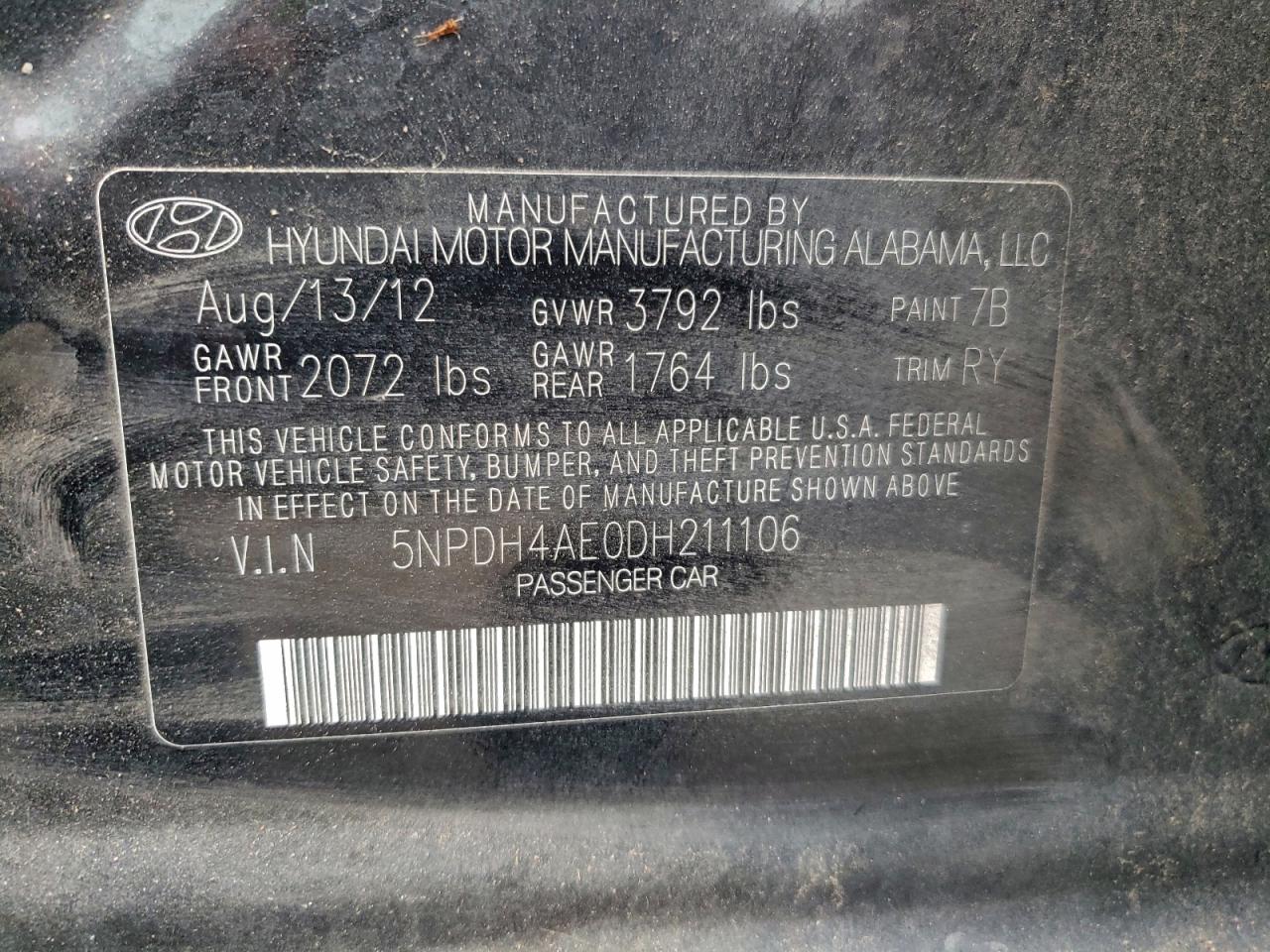 2013 HYUNDAI ELANTRA GLS photo 23