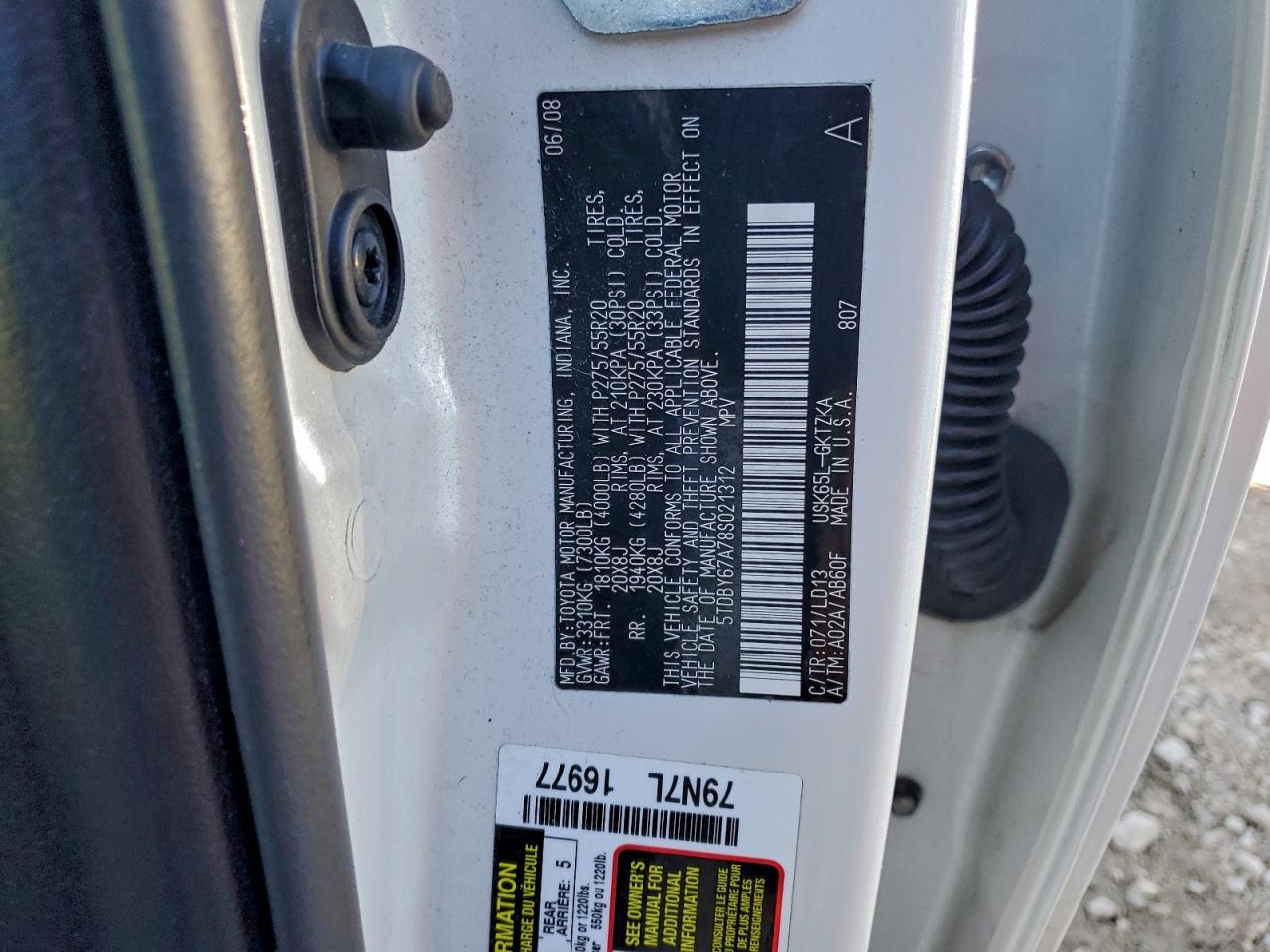 2008 TOYOTA SEQUOIA PLATINUM photo 12