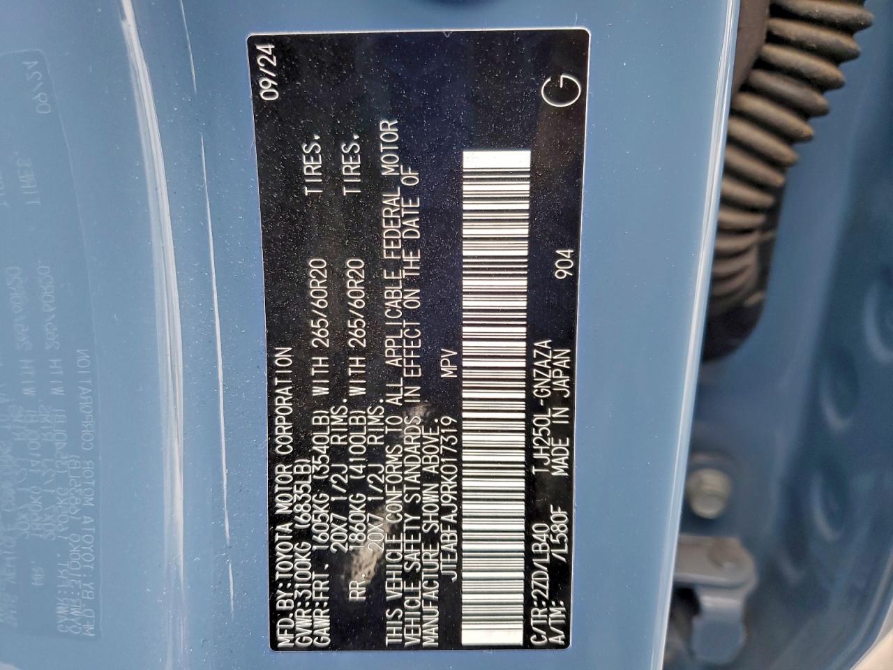 2024 TOYOTA LAND CRUISER BASE photo 14