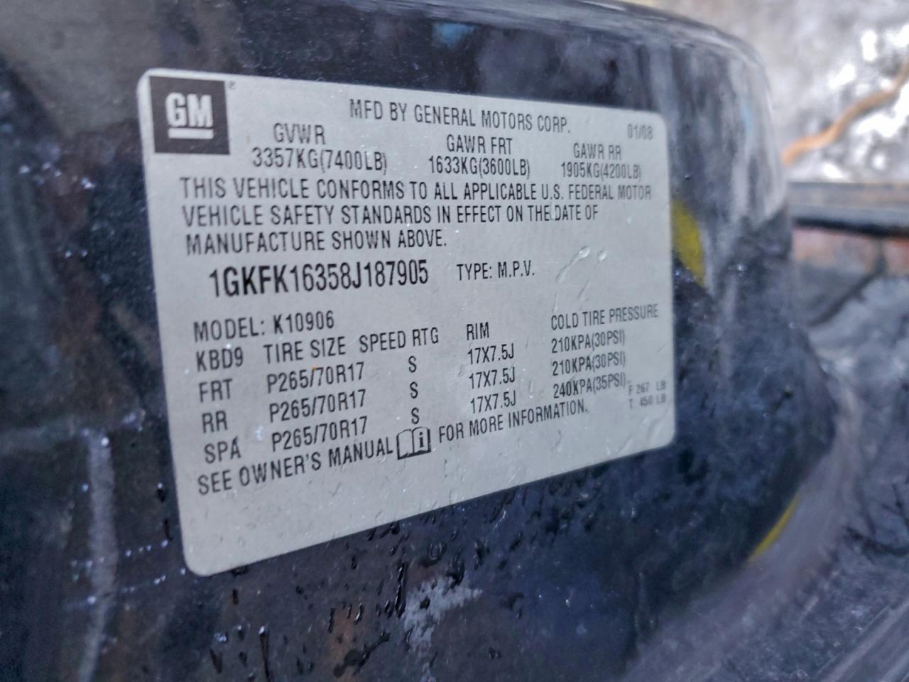2008 GMC YUKON XL K1500 photo 13