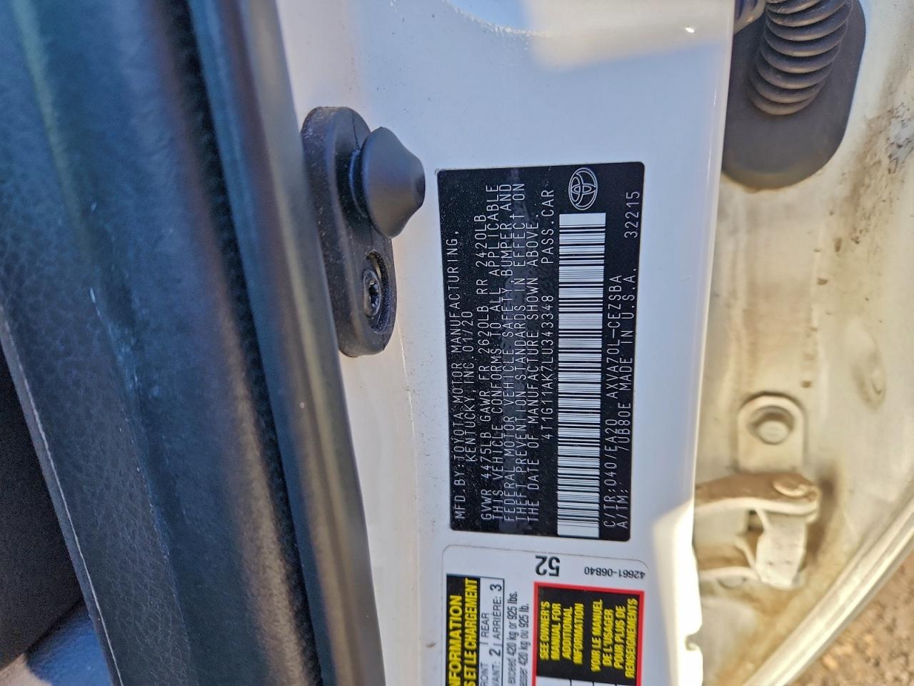 2020 TOYOTA CAMRY SE photo 23