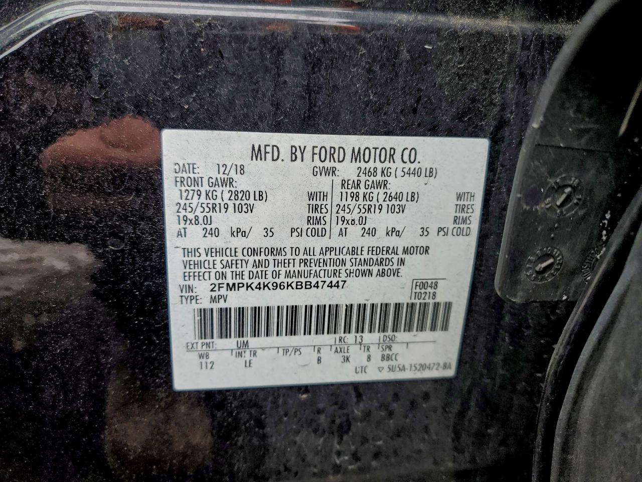 2019 FORD EDGE TITANIUM photo 8