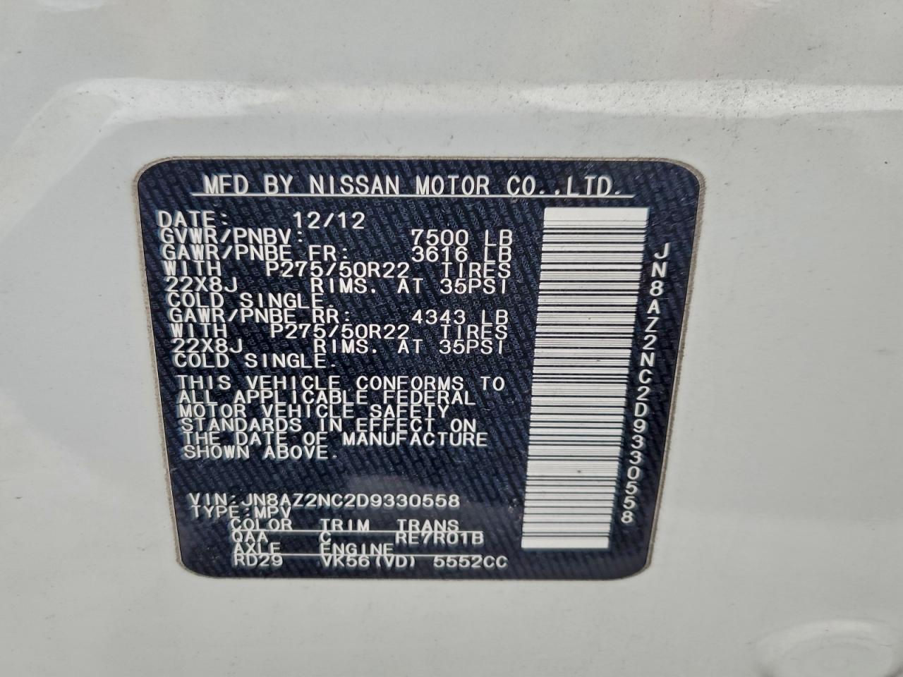 2013 INFINITI QX56 photo 13