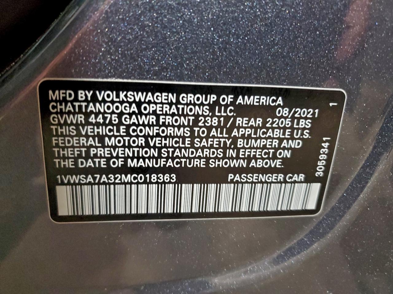 2021 VOLKSWAGEN PASSAT SE photo 12
