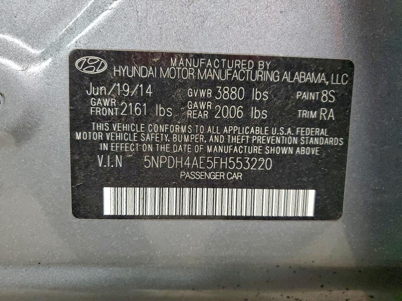 2015 HYUNDAI ELANTRA SE photo 12