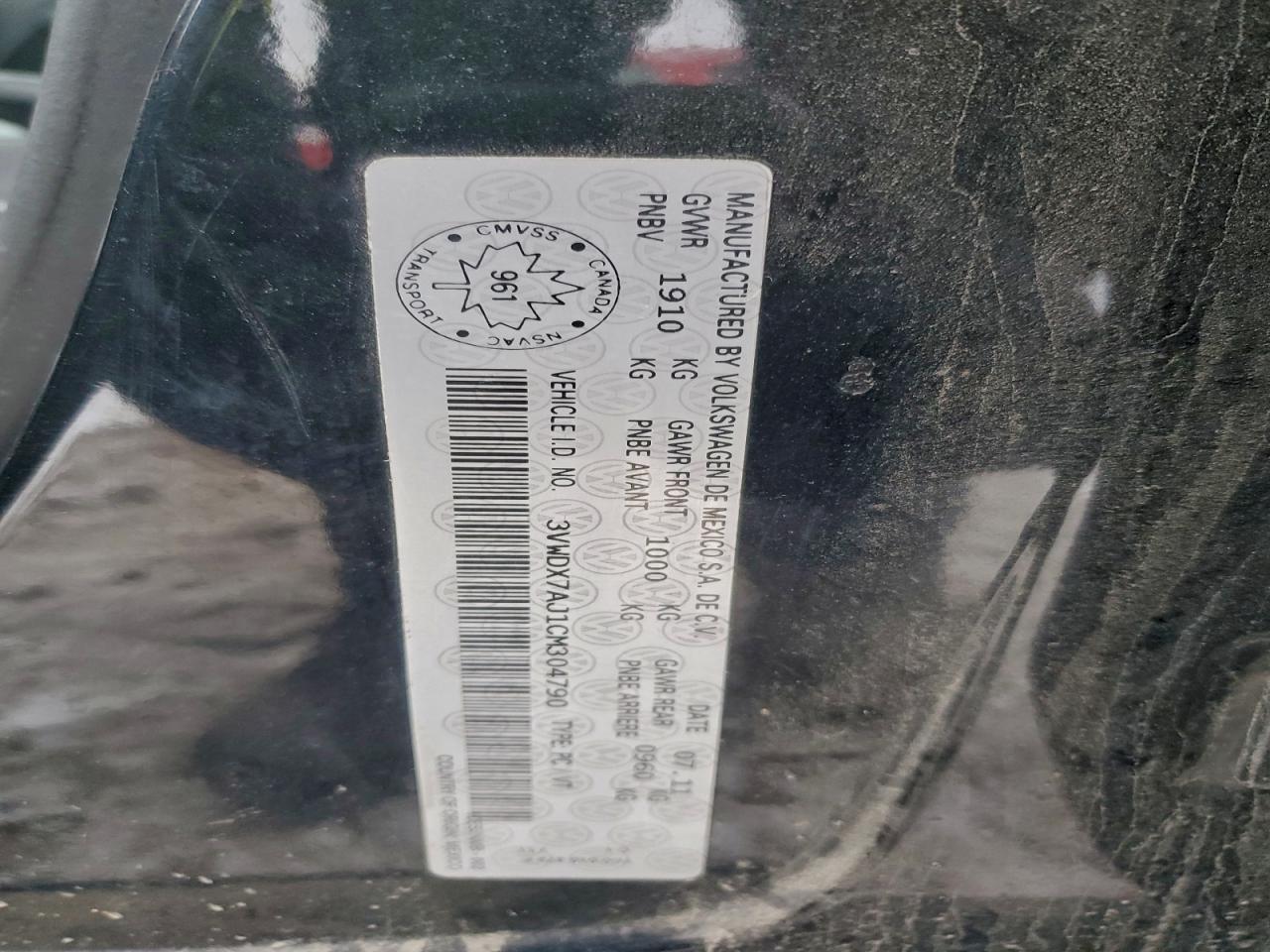 2012 VOLKSWAGEN JETTA SE photo 12