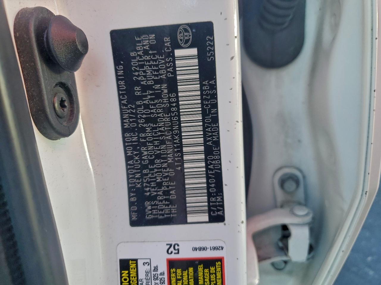 2022 TOYOTA CAMRY NIGHT SHADE photo 12