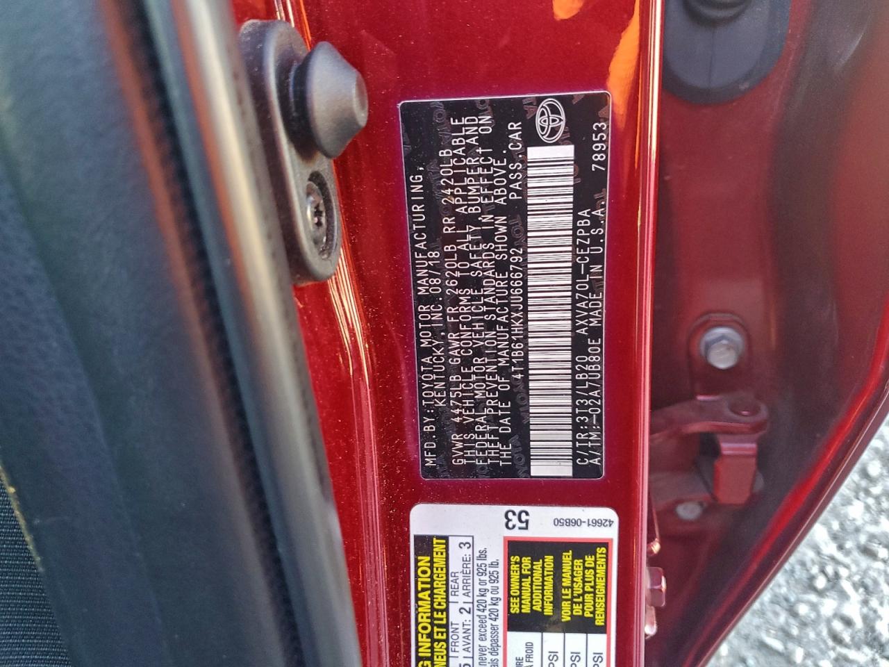 2018 TOYOTA CAMRY XSE photo 23