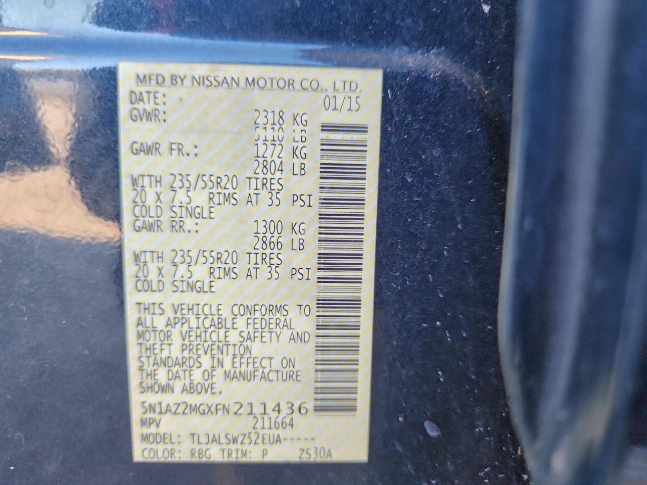 2015 NISSAN MURANO S photo 25